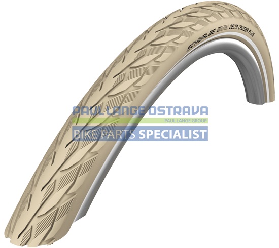 SCHWALBE plášť DELTA CRUISER PLUS,37-622,28x1.40,700x35C,PunctureGuard,dušový,drát,775 g,krémová/ref