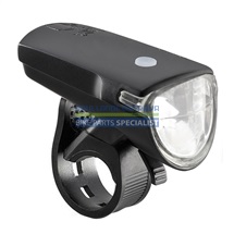 AXA GREENLINE přední světlo 50 lux / USB nabíjení / indikátor baterie / dosah 70 m