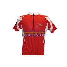 SHIMANO dres krátký rukáv, bílá/červená, M