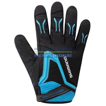 SHIMANO FREERIDE rukavice, černá/ modrá, XXL