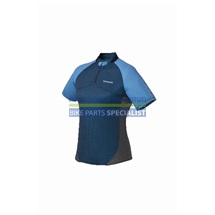 SHIMANO dámský dres krátký rukáv, modrá/zelená, S