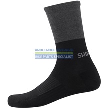 SHIMANO ORIGINAL WOOL TALL ponožky, černá/šedá