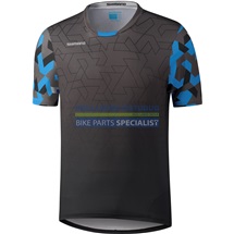SHIMANO MYOKO dres krátký rukáv, Černá/Modrá, M